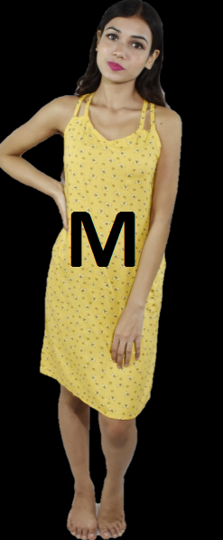BDROX Short Rayon Designer nighty Yellow M_meesho#00WCvTuZ_Amazon#BDROX57RSN_Y_M