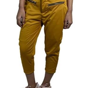WOMEN YELLOW PANT BUTTUN WITH ZIP M-30