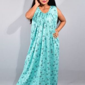 BDROX Cotton Blue Maxi Nighty#MEESHO_MBFCNGRF000000087