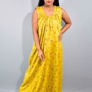 BDROX Cotton Yellow Maxi Nighty_BFCNBKPF000000168