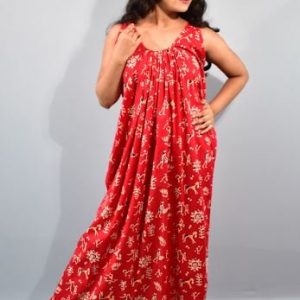 BDROX Indonesian Red Kaftan Nighty