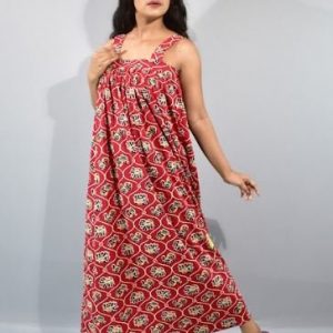 BDROX Indonesian Red Maxi Nighty Size 34 amazon_BFCNPF00000000197