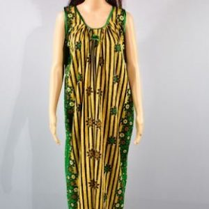 BDROX Cotton Green Maxi Nighty