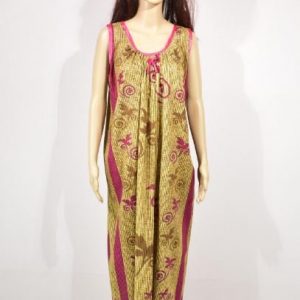 BDROX Cotton Pink Maxi Nighty MEESHO_MBFCNPF0000000092