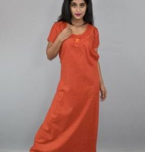 BDROX Pure Cotton Full Ankle Length Maxi baby printed Red nighty_Meesho#-Us52gBz_Amazon#BDROX53INGJM_BR