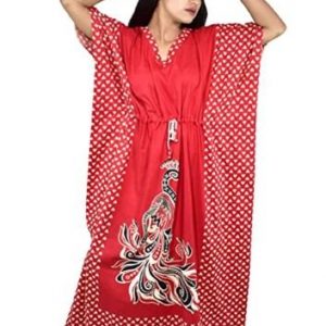 BDROX Indonesian Red Kaftan Nighty