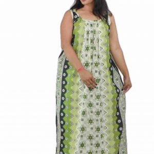 Green Round Neck Narrow Sleeve
