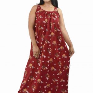 Pink Narrow Sleeve Maxi Nighty