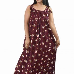 Maroon Ribbon Maxi Nighty