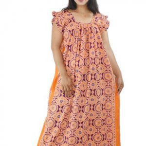 Yellow Sqrare Neck Pleated Sleeve