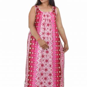 Pink Round Neck Narrow Sleeve