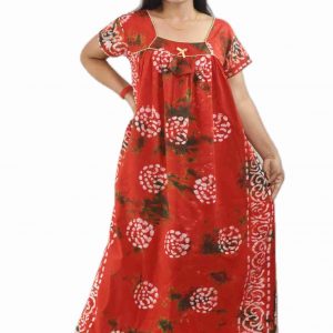 Red Square Neck Chord With Short Sleeve