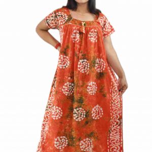 Orange Square Neck Chord With Short Sleeve
