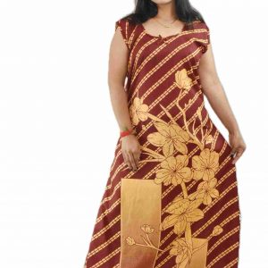 Maroon Square Neck Pleated Sleeve