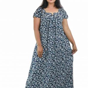 Blue Square Neck Short Sleeve with chord