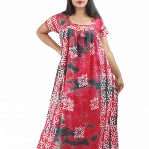 Pink Pure Cotton Square Neck with Chord Short sleeve