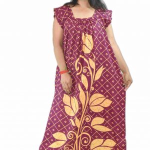 Red Square Neck Pleated Sleeve