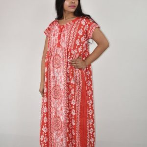 Cotton Red Nighty SHOPSY #BFCNPF00000000889_BFCNRF00000000886