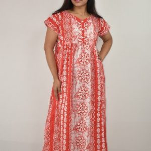 Cotton Red Nighty SHOPSY #BFCNOF00000000899_BFCNRF00000000898