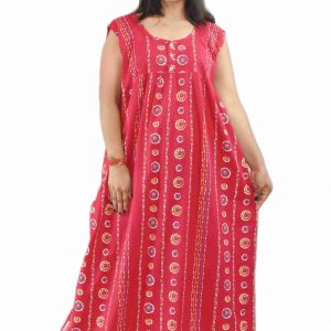 Pink Round Neck Sleeveless With Front Button