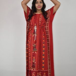 Red Gujri Kaftan