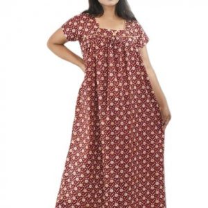 Brown Square Neck short Sleeve with Chord