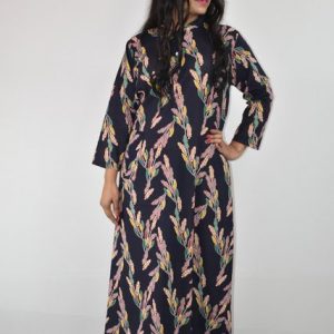 Blue Full Sleeve Maxi Nighty