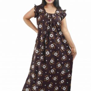Maroon Square Neck Pleated Sleeve