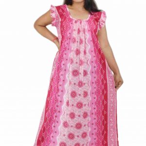 Pink Square Neck Pleated Sleeve