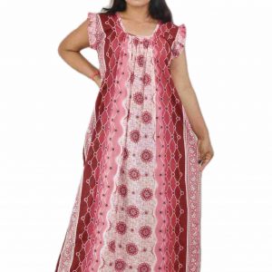 Maroon Square Neck Pleated Sleeve