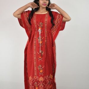 Red Gujri Kaftan