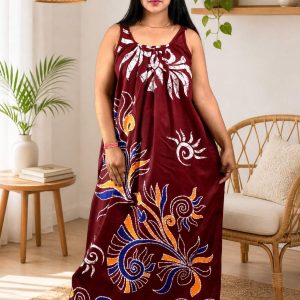 Maroon Procian Narrow Sleeve Nighty