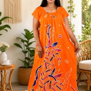 Yellow Procian Round Neck Short Sleeve Nighty
