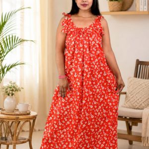 Red Procian Ribbon Nighty