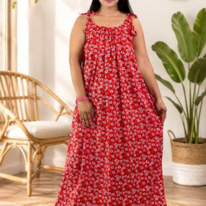 Red Procian Ribbon Nighty