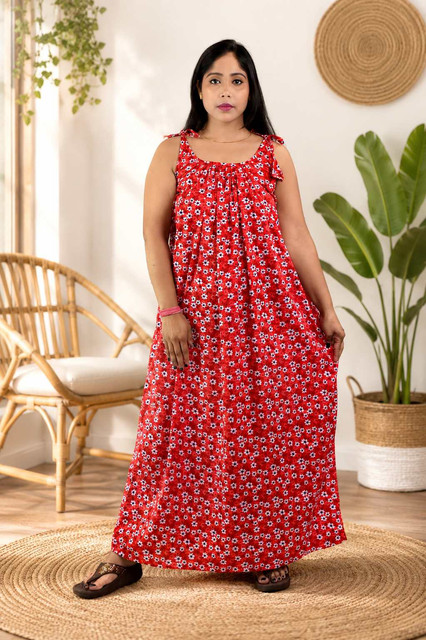 Red Procian Ribbon Nighty