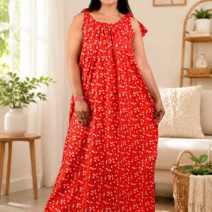 Red Procian Ribbon Nighty