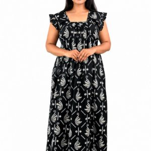 Green Indonesia Square Neck pleat Nighty