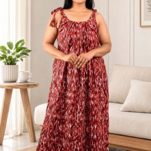 Red Procian Ribbon Nighty