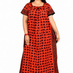 Red Procian Square Neck Chord Nighty
