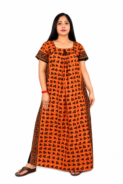 Brown Procian Square Neck Chord Nighty